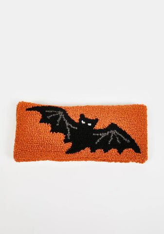 Bat Hooked Pillow