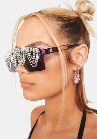 Wicked Lustrous Visions Rhinestone Sunglasses