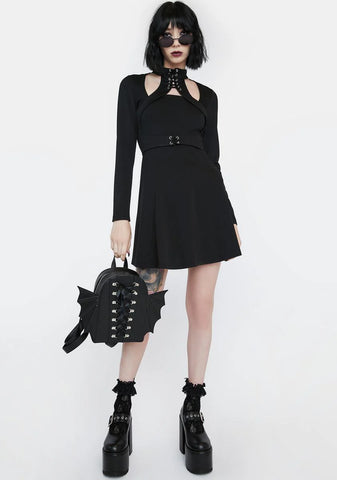 Drawstring Sun Swing Dress