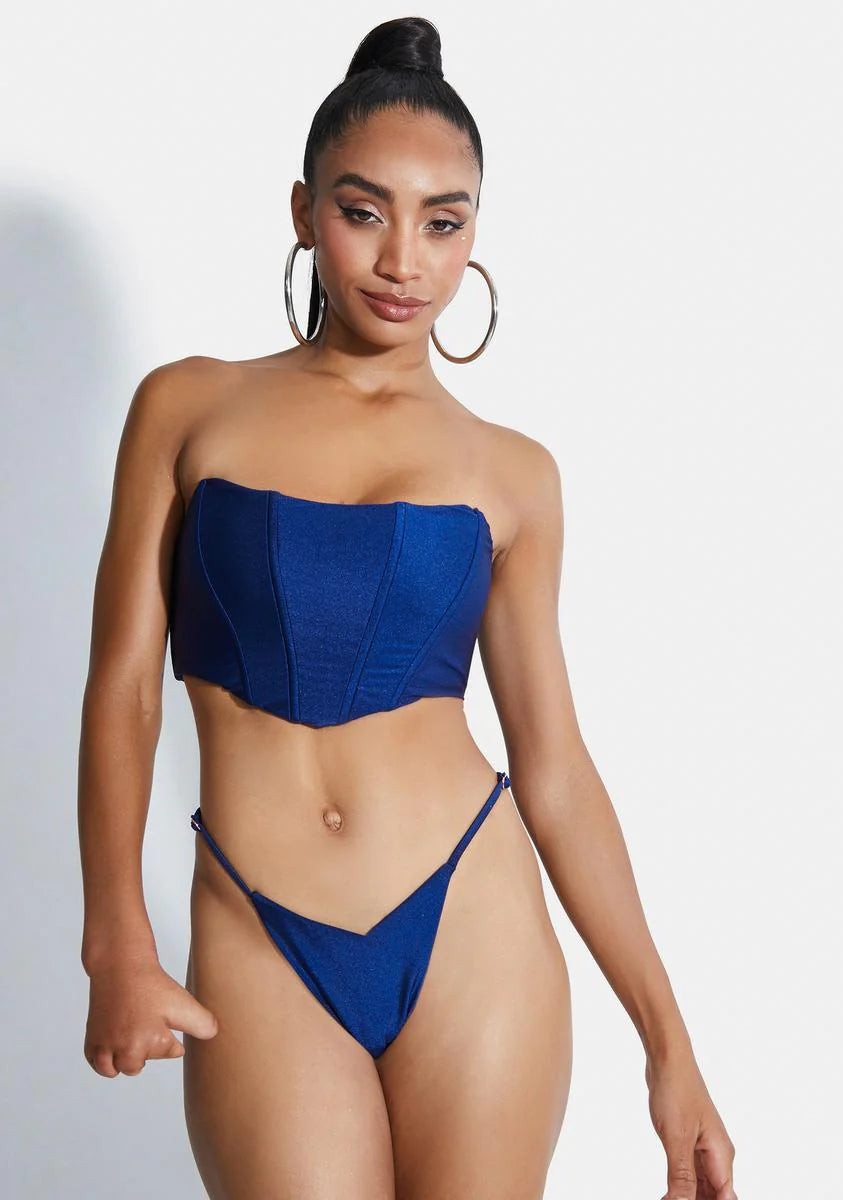 Navy Siren Bikini Top