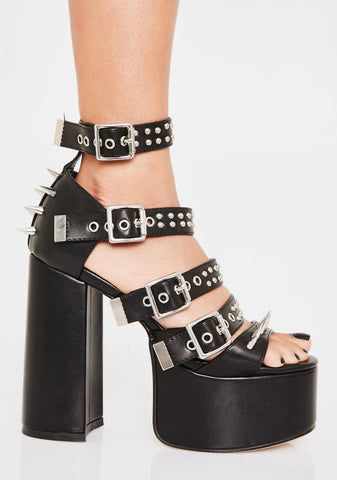 Spiked Fury Platform Heels