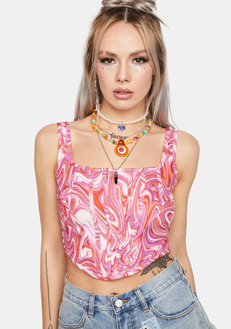 Slow Motion Feel Corset Top