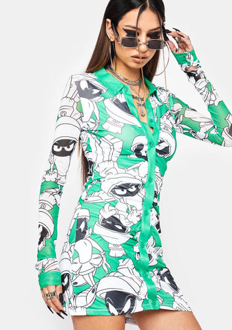 No Earthlings Allowed Mini Dress