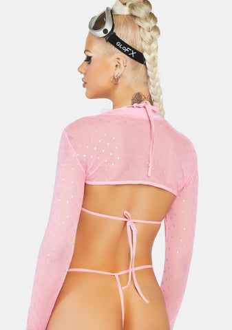 Blinged Out Sheer Lingerie Set