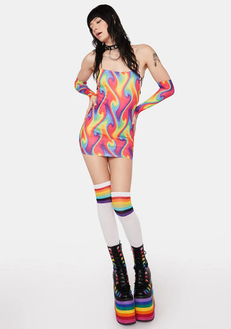 Wild Heat Dress & Gloves Set