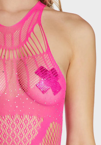 Building The Tension Fishnet Dress