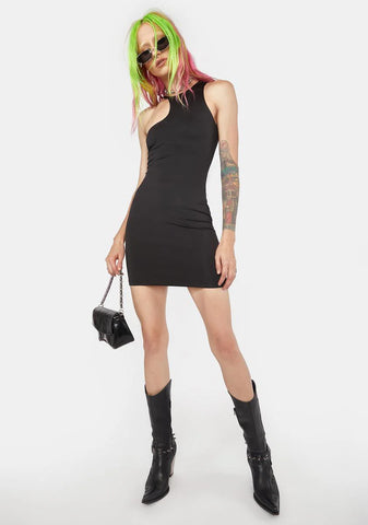 Late Night Seclusion Asymmetric Dress