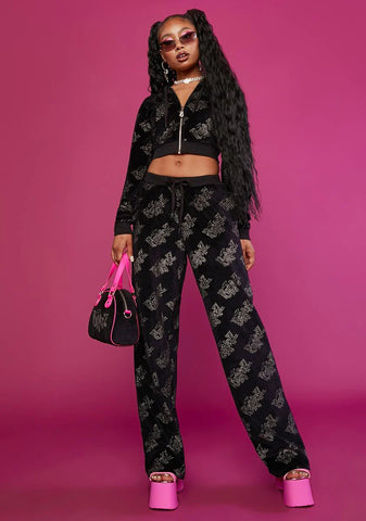 Time To Shine Velour Track Jacket