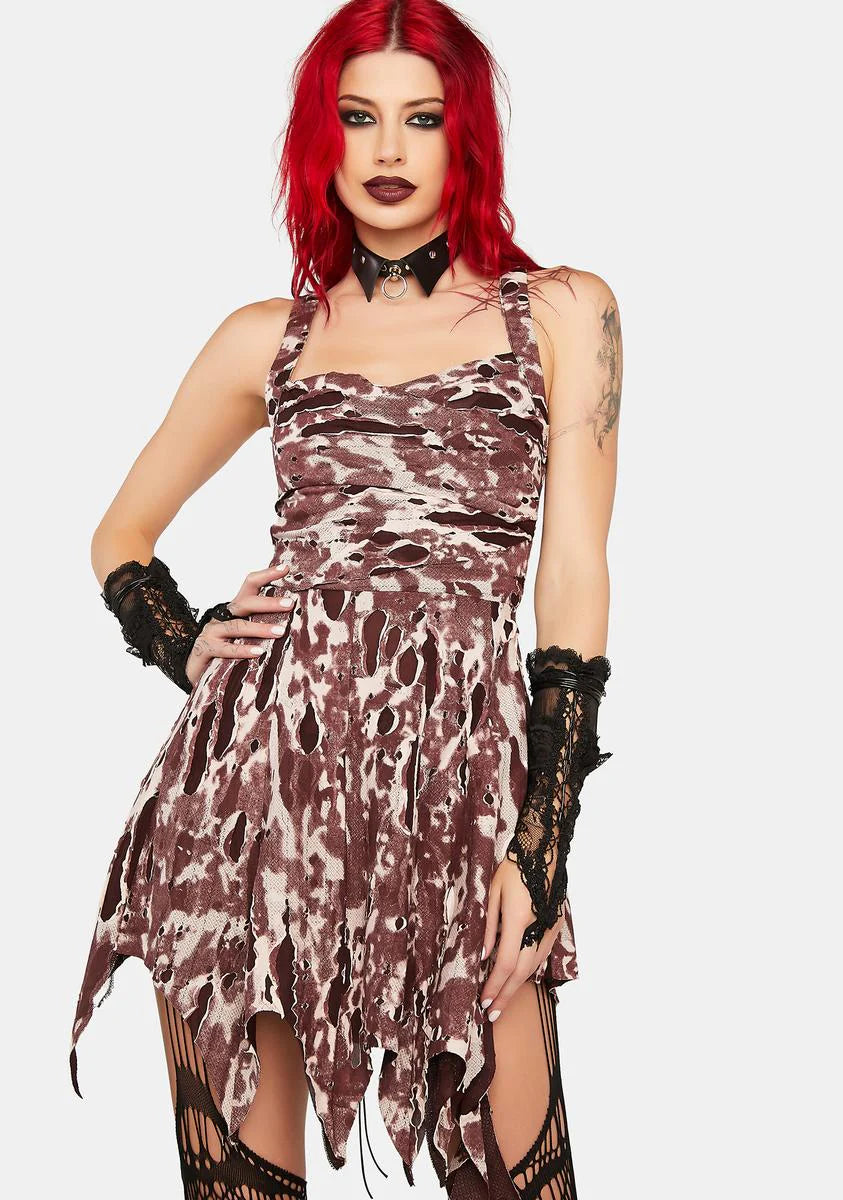 Bloody Halter Mini Dress
