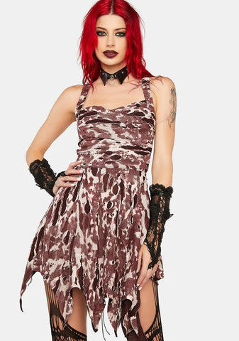 Bloody Halter Mini Dress