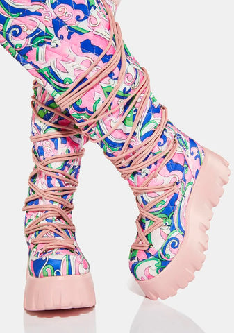 To The Moon Platform Boots