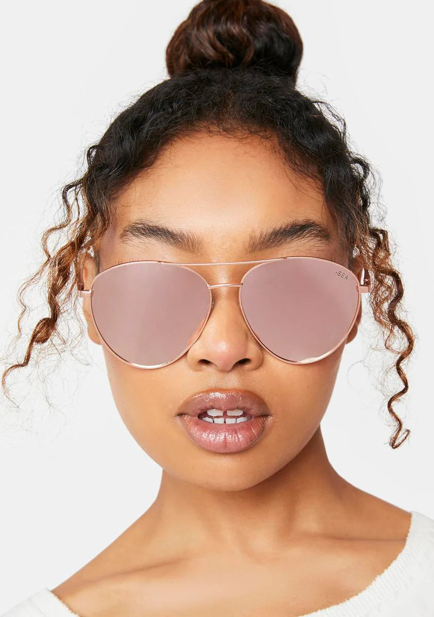 Rose Charlie Aviator Sunglasses