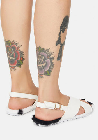 Icy It's All Good Fuzzy Sandals