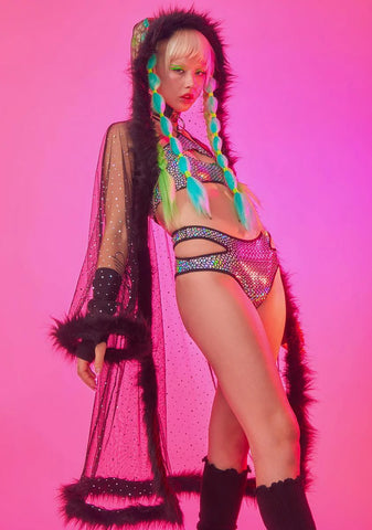 I Fluffing Love You Sheer Kimono