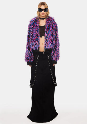 Neon Vibes Faux Fur Jacket