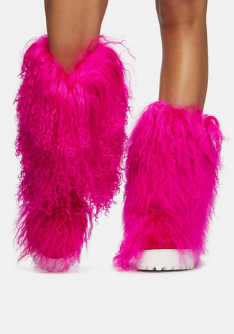 Orchid Faux Fur Boots