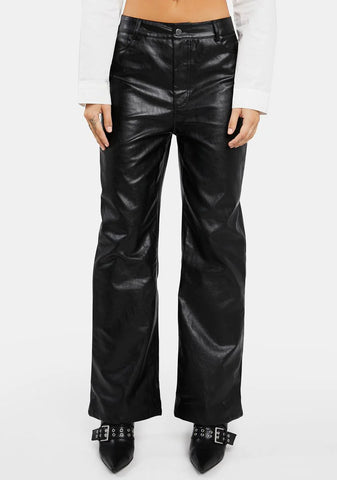 Black Back Cut Out Pants