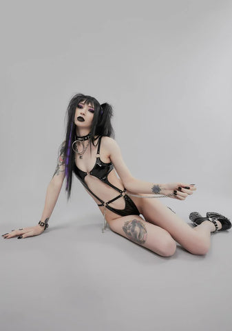 Seven Sins PVC Chain Bodysuit