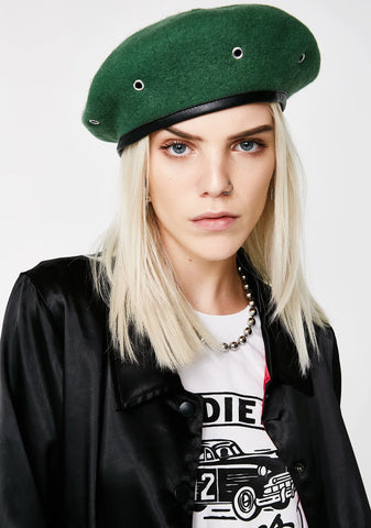 Military Stud Beret
