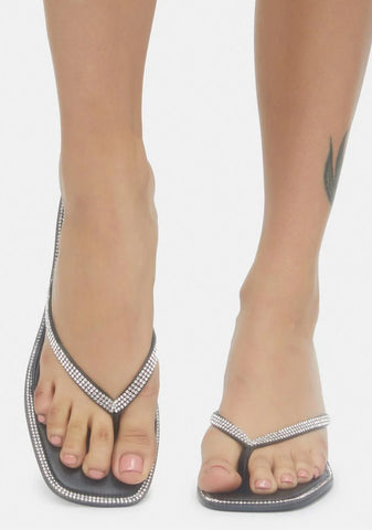 By All Means Kitten Heel Thong Sandals
