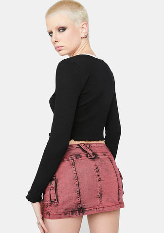 Ur Under My Skin Denim Skort