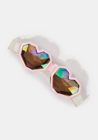 Baby Pink Heart Goggles