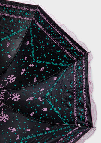 Seein' Stars Lace Trim Umbrella