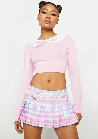 One I Adore Pleated Mini Skirt