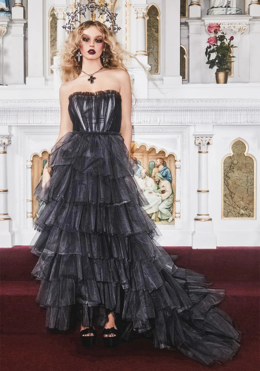Dramatic Flair Tulle Maxi Dress