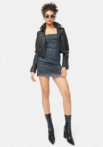 Party Animal Ruched Mini Dress