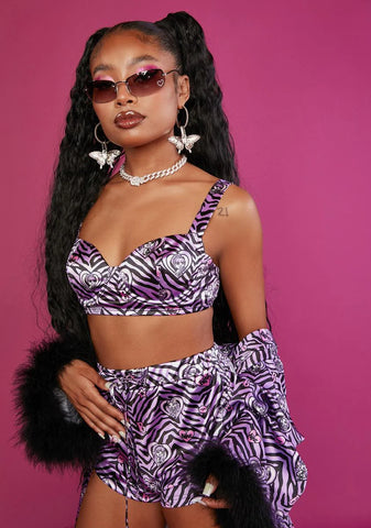 Wild At Heart Satin Bralette