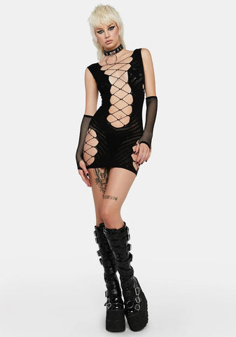 Cut Deep Mini Dress