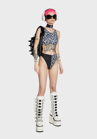 Smiley Split High Waist Bottoms