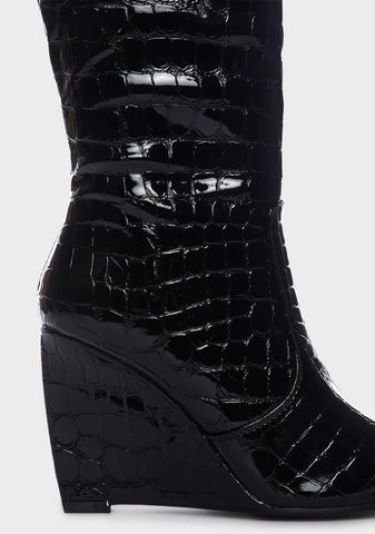 Night Social Secret Wedge Boots