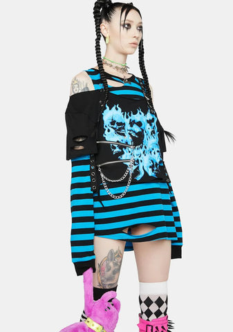 Chuckle Forth Striped Top