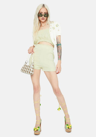 2 The Mall Smocked Gauze Short Set