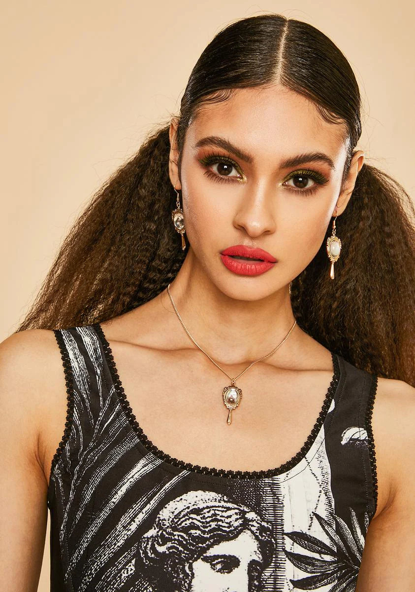 Fairest Diva Mirror Charm Necklace