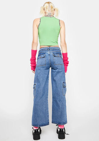 Deliah Low Rise Cargo Jeans