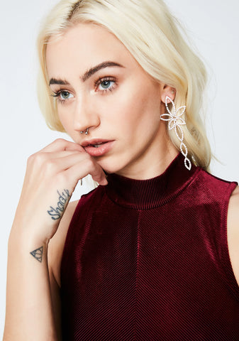 Sparkly Floral Earrings