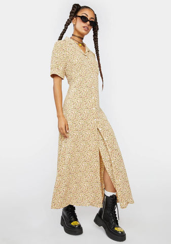Honey Starstruck Meadow Midi Shirt Dress