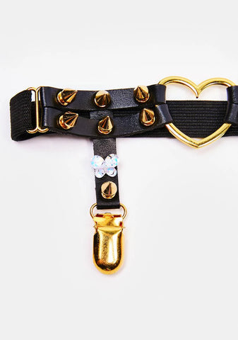 Midnight Love Me Harder Garter Set