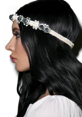 Wildwood Floral Headband - Black