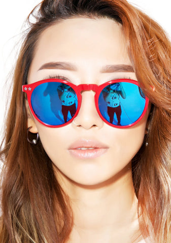 Steff Deluxe Frame Sunglasses - Blue