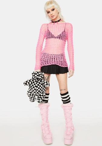Pink Holy Punk Knit Sweater