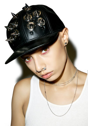 Death Spike Leather Hat