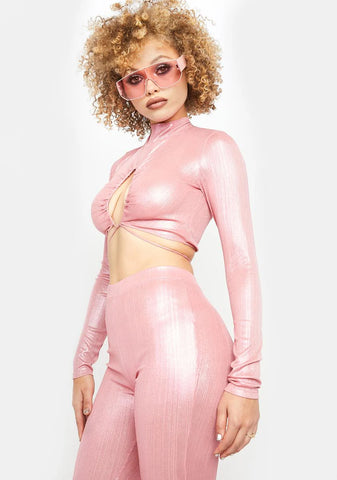 Hit The Slopes Metallic Top