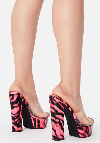 Hear Me Purr Platform Heels