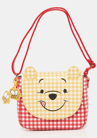 Winnie The Pooh Gingham Cosplay Crossbody Bag