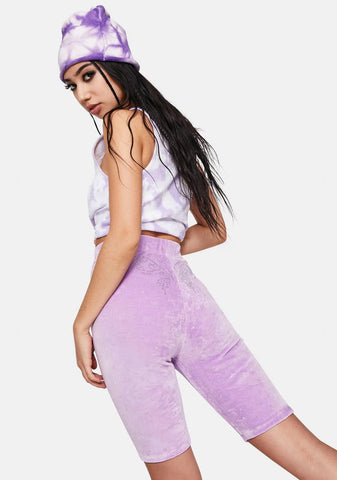 Diamante Butterfly Velour Bike Shorts