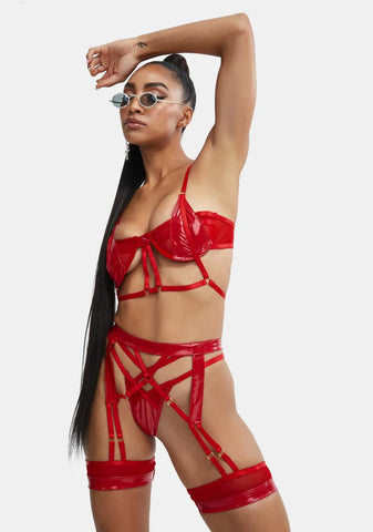 Fire And Desire 3-Piece Garter Set